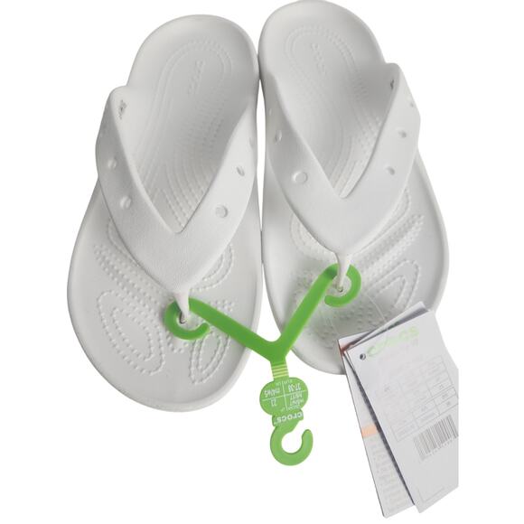 Crocs Classic Flip Flops White Men size 5 / Women 7 NWT - Picture 2 of 7